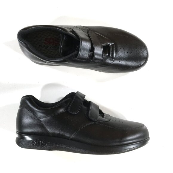 SAS VTO Walking Shoes Mens Size 11 W Wide Black Leather Hook Loop - Picture 1 of 9